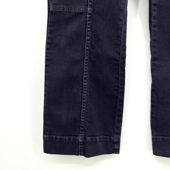 ULLA JOHNSON Ellis Jeans Charcoal Size 2 Black Gray Denim High Rise Kick Flare - Picture 10 of 16